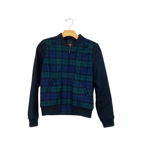 Comptoir des Cotonniers Buffalo Plaid Bomber Jacket XXS - Picture 1 of 12